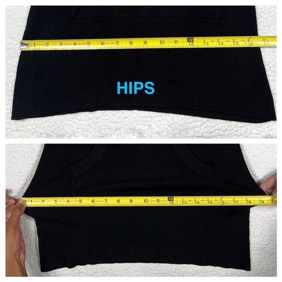 Y2K Sinful Rhinestone Black Ribbed Hooded Sweater Dress Goth Skull Roses Medium - Picture 12 of 16